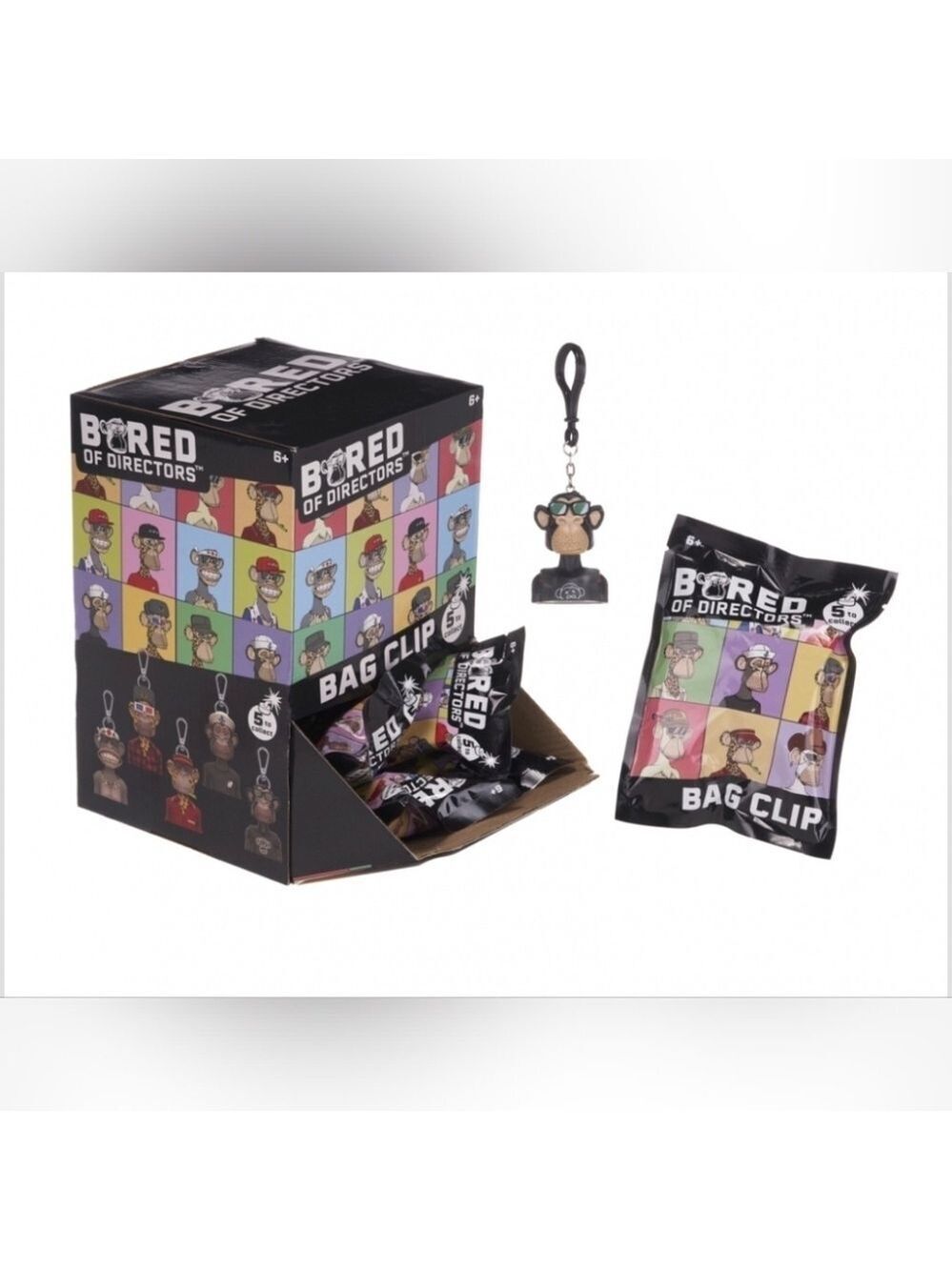 (1) Bored of Directors Collectible Blind Bag Keychain/bag Clip Bored Ape Keyring